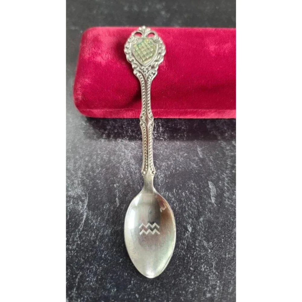 Aquarius Zodiac Sign Stainless Steel Spoon